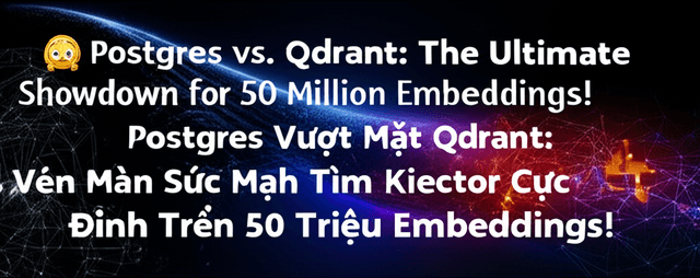 Postgres Vượt Mặt Qdrant: Vén Màn Sức Mạnh Tìm Kiếm Vector Cực Đỉnh Trên 50 Triệu Embeddings!