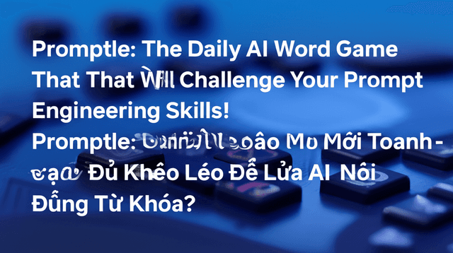 Promptle: Game Giải Đố AI Cân Não Mới Toanh – Bạn Đủ Khéo Léo Để Lừa AI Nói Đúng Từ Khóa?