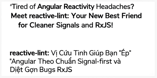 reactive-lint: Vị Cứu Tinh Giúp Bạn "Ép" Angular Theo Chuẩn Signal-first và Diệt Gọn Bugs RxJS