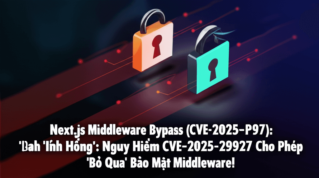 Next.js 'Dính Chưởng': Lỗ Hổng Nguy Hiểm CVE-2025-29927 Cho Phép 'Bỏ Qua' Bảo Mật Middleware!