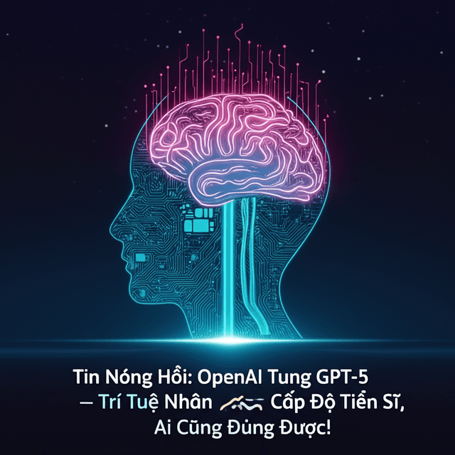 Tin Nóng Hổi: OpenAI Tung GPT-5 – Trí Tuệ Nhân Tạo Cấp Độ Tiến Sĩ, Ai Cũng Dùng Được!