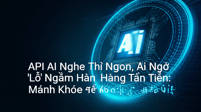 API AI Nghe Thì Ngon, Ai Ngờ 'Lỗ' Ngầm Hàng Tấn Tiền: Mánh Khóe Để Không Bị 'Móc Túi'!