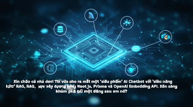 Xin chào cả nhà dev! Tôi vừa cho ra mắt một 'siêu phẩm' AI Chatbot với 'siêu năng lực' RAG, được xây dựng bằng Next.js, Prisma và OpenAI Embedding API. Sẵn sàng khám phá bí mật đằng sau em nó chưa?