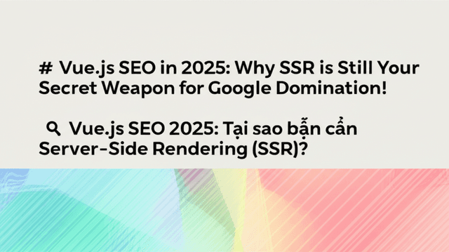 🔍 Vue.js SEO 2025: Tại sao bạn vẫn cần Server-Side Rendering (SSR)?