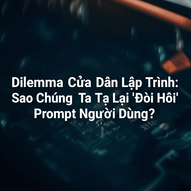 Dilemma Của Dân Lập Trình: Sao Chúng Ta Lại 'Đòi Hỏi' Prompt Người Dùng?