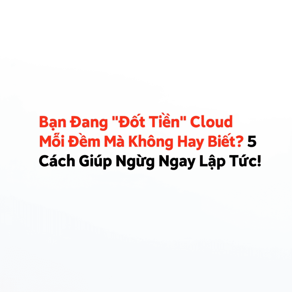 Bạn Đang "Đốt Tiền" Cloud Mỗi Đêm Mà Không Hay Biết? 5 Cách Giúp Bạn Ngừng Ngay Lập Tức!