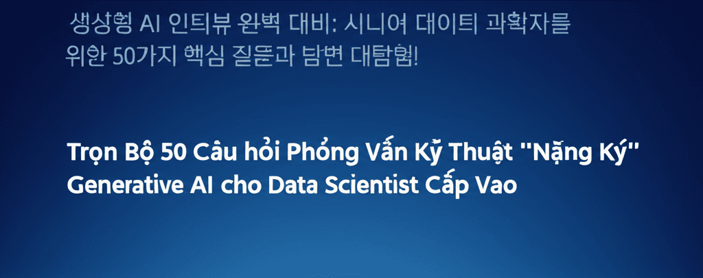 Trọn Bộ 50 Câu Hỏi Phỏng Vấn Kỹ Thuật 'Nặng Ký' về Generative AI cho Data Scientist Cấp Cao