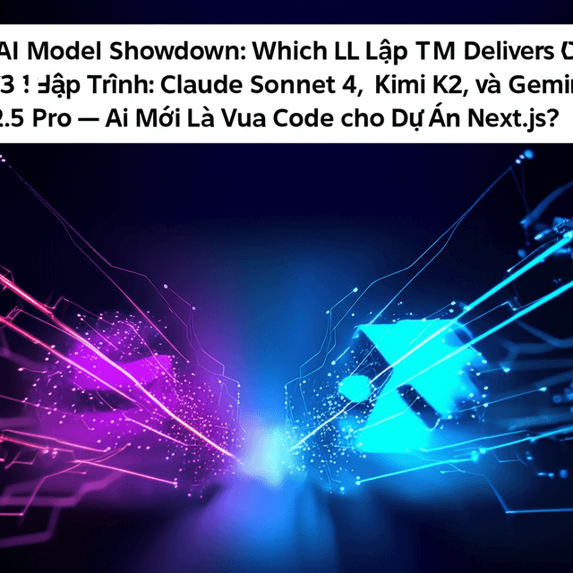 Đánh Giá 3 'Trùm' AI Lập Trình: Claude Sonnet 4, Kimi K2, và Gemini 2.5 Pro – Ai Mới Là Vua Code cho Dự Án Next.js?