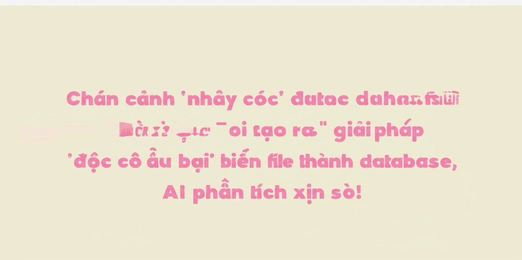 Chán cảnh 'nhảy cóc' database? Tôi tạo ra giải pháp 'độc cô cầu bại' biến file thành database, có AI phân tích xịn sò!