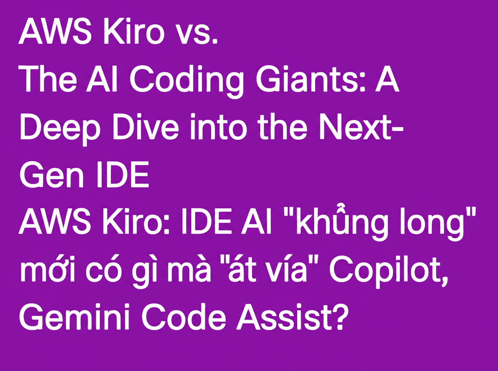 AWS Kiro: IDE AI "khủng long" mới có gì mà "át vía" Copilot, Gemini Code Assist?