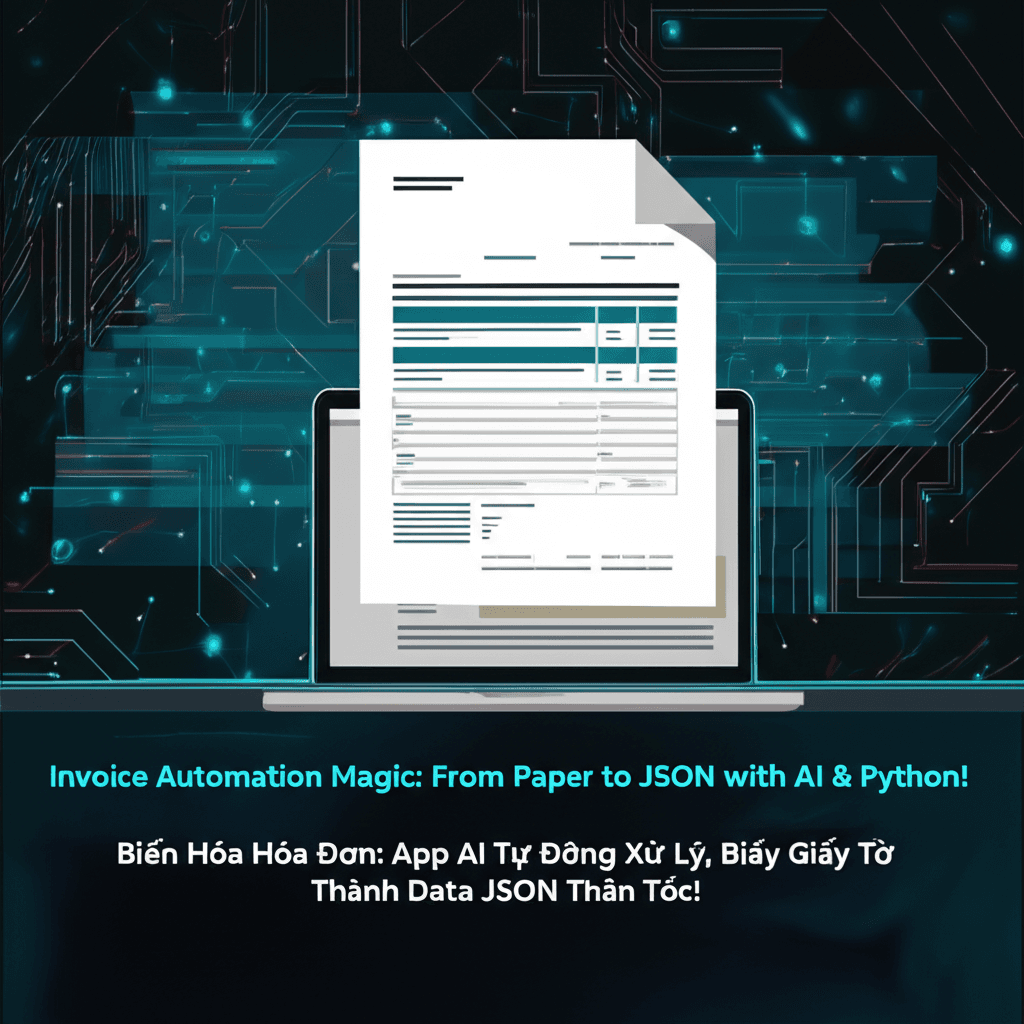 Biến Hóa Hóa Đơn: App AI Tự Động Xử Lý, Biấy Giấy Tờ Thành Data JSON Thần Tốc!