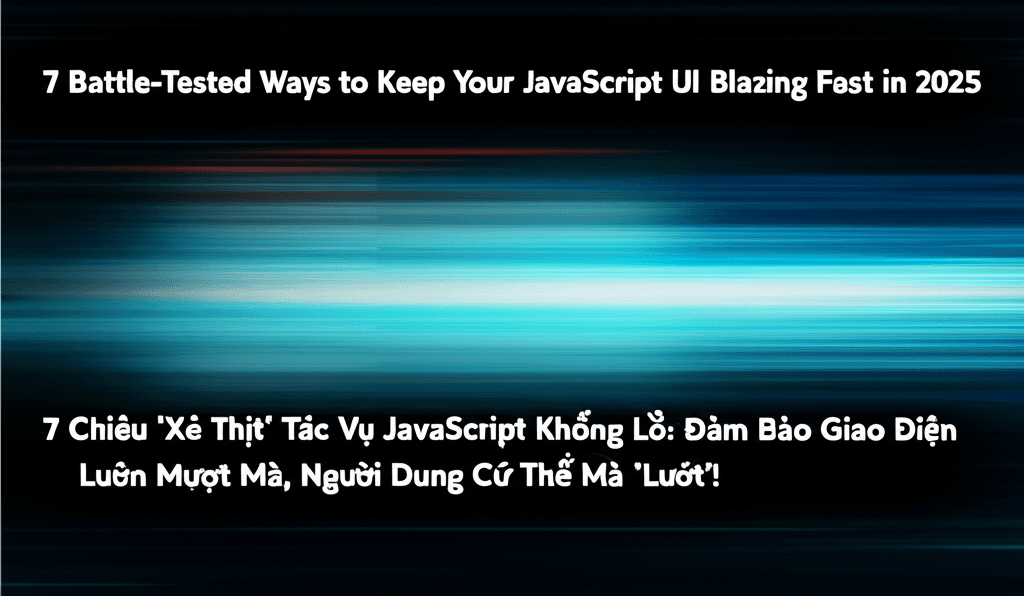 7 Chiêu 'Xẻ Thịt' Tác Vụ JavaScript Khổng Lồ: Đảm Bảo Giao Diện Luôn Mượt Mà, Người Dùng Cứ Thế Mà 'Lướt'!